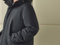 Утеплённая парка с капюшоном, Серый