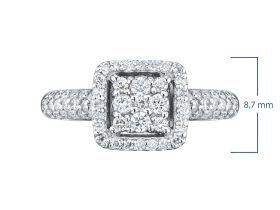 Кольцо из белого золота э4712кц04210657