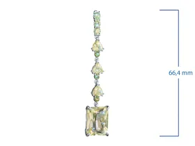 Серьги из серебра с празиолитами э0628сг11250359