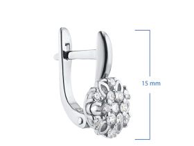 Серьги из белого золота с бриллиантами э0901сг10170800