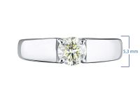 Классическое кольцо из белого золота с бриллиантом э4001кц01220883