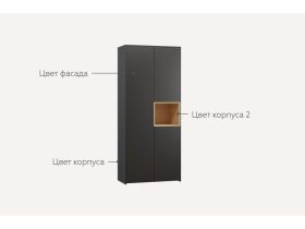 Распашной шкаф Висмар 2-103x240 Дуб Барбера