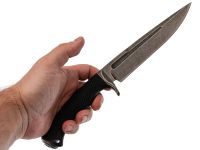 Тактический нож Конунг, сталь 8Сr13MoV, рукоять резинопласт, черный