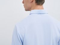 Поло из ткани пике, Голубой