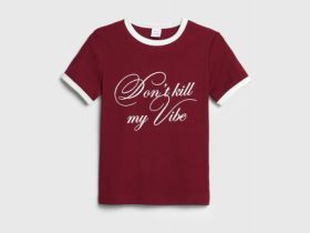 Футболка в рубчик для девочек, Фиолетовый