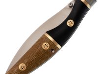Складной нож Reptilian Трапёр-01 лимитированная версия, сталь D2, рукоять черный G10/коричневая микарта