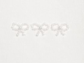 Лонгслив в рубчик для девочек, Белый