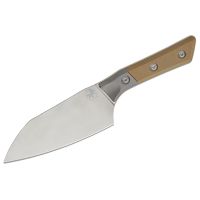 Нож кухонный Сантоку Microtech Santoku Knife 6', сталь M390MK, рукоять G10, бежевый