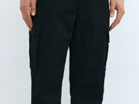 Брюки карго из твила, Черный