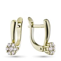 Серьги из желтого золота с бриллиантами э0301сг04152800