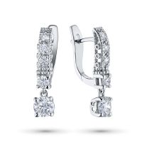 Серьги из белого золота с бриллиантами э0901сг03141500