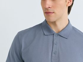 Базовое поло из хлопка, Синий