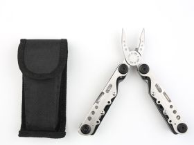 Мультитул Stinger, сталь (серебристо-черный), 13 инструментов, нейлоновый чехол, коробка картон