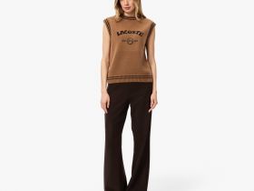 Женский свитер без рукавов Lacoste классического кроя