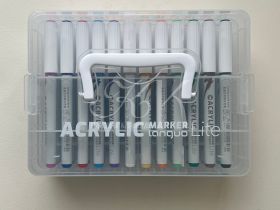 Набор маркеров акриловые Languo, 36 цветов, пластиковый бокс