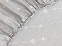Простыня на резинке Серая романтика