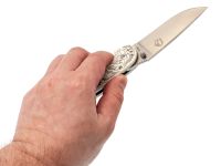 Складной нож Steelclaw Крыса "Сказка", сталь VG-10, рукоять White G10