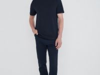 Брюки «5 карманов» Slim из твила, Синий