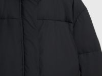 Утеплённая куртка с капюшоном, Черный