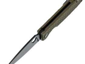 Складной нож Daggerr Piranha olive BW DL, сталь 8Cr14MoV, рукоять FRN