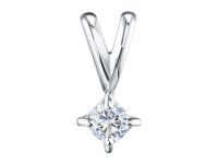 Классическая подвеска из белого золота с бриллиантом э4701пд05151900