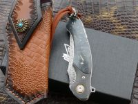 Складной нож Steelclaw Вега, сталь VG10/дамаск, рукоять кап клёна