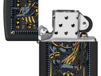 Зажигалка ZIPPO Anubis с покрытием Black Matte, латунь/сталь, черная, 38x13x57 мм