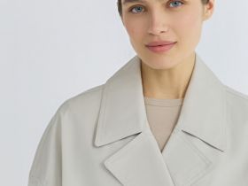 Укороченный тренч, Бежевый