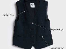 Жилет текстильный для девочек