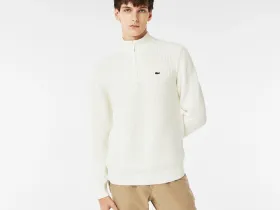 Мужской хлопковый свитер Lacoste на молнии