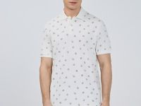 Поло с принтом, Белый