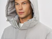 Утеплённая куртка с капюшоном, Серый