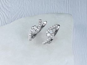Серьги из белого золота с бриллиантами э0901сг11190050
