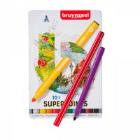 Набор фломастеров Bruynzeel Kids "Superpoint" 10 цв в металлической коробке
