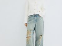 Укороченный кардиган, Белый