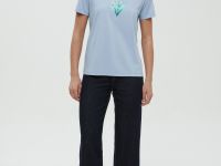 Футболка из мерсеризованного хлопка с принтом