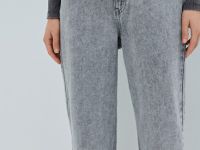 Джинсы Mom, Серый