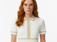 Женское платье Lacoste с короткими рукавами и молнией