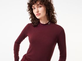 Женский лонгслив Lacoste приталенного кроя