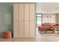 Распашной шкаф Флавир 4-160x250 Букле Кремовый
