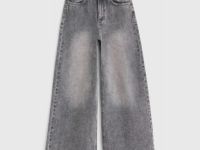Джинсы Loose Wide с тинтом для девочек, Серый
