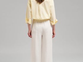 Брюки-палаццо изо льна и вискозы