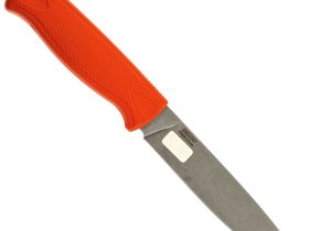 Рыбацкий нож Otus, сталь AUS-8 SW, рукоять эластрон, оранжевый