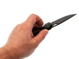 Складной нож Kizer Militaw black сталь Nitro-V, рукоять Black G10/Brown Micarta