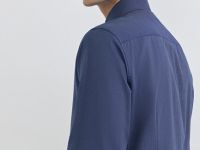 Рубашка из структурной ткани, Синий