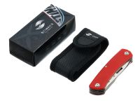 Нож перочинный Stinger 101 мм, 10 функций, сталь D2/420A, рукоять G10, красный