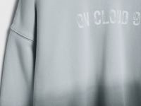 Свитшот с градиентом и принтом, Серый