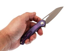 Складной нож Dr.Tech D4281P, сталь M390, рукоять TC4, фиолетовый