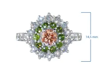 Кольцо из серебра с хромдиопсидами э0654кц05250352_pink