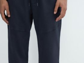 Джоггеры из эластичной ткани, Голубой